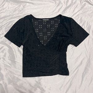 Black crop top